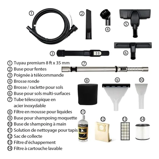 Autre vue : Aspirateur injecteur à cuve Vacmaster 3-en-1 1300 W 30 L